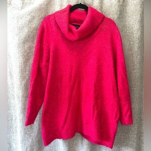 Lane Bryant Hot Pink Cowl Neck Sweater | Size 18/20 | Cozy & Chic